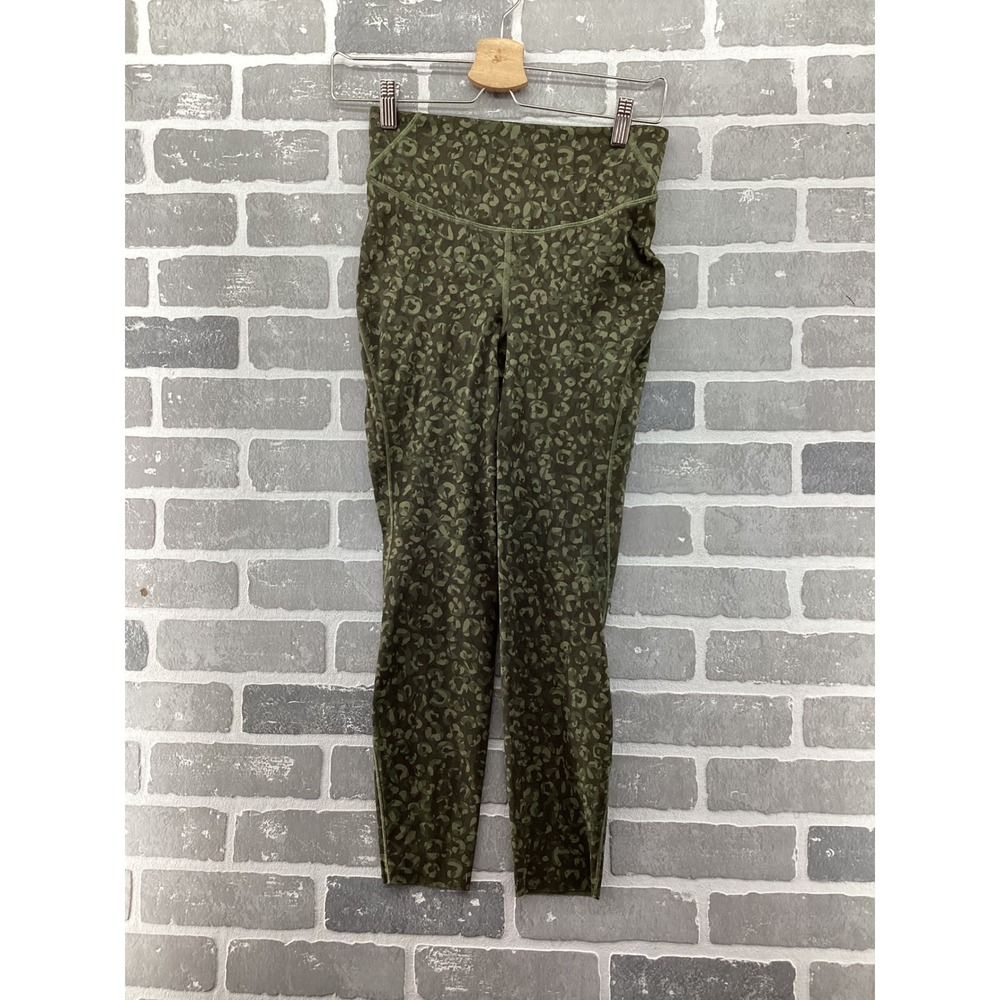 Lululemon Align High-Rise Pant 23" Green Leopard Camo Nulu Leggings Size 6